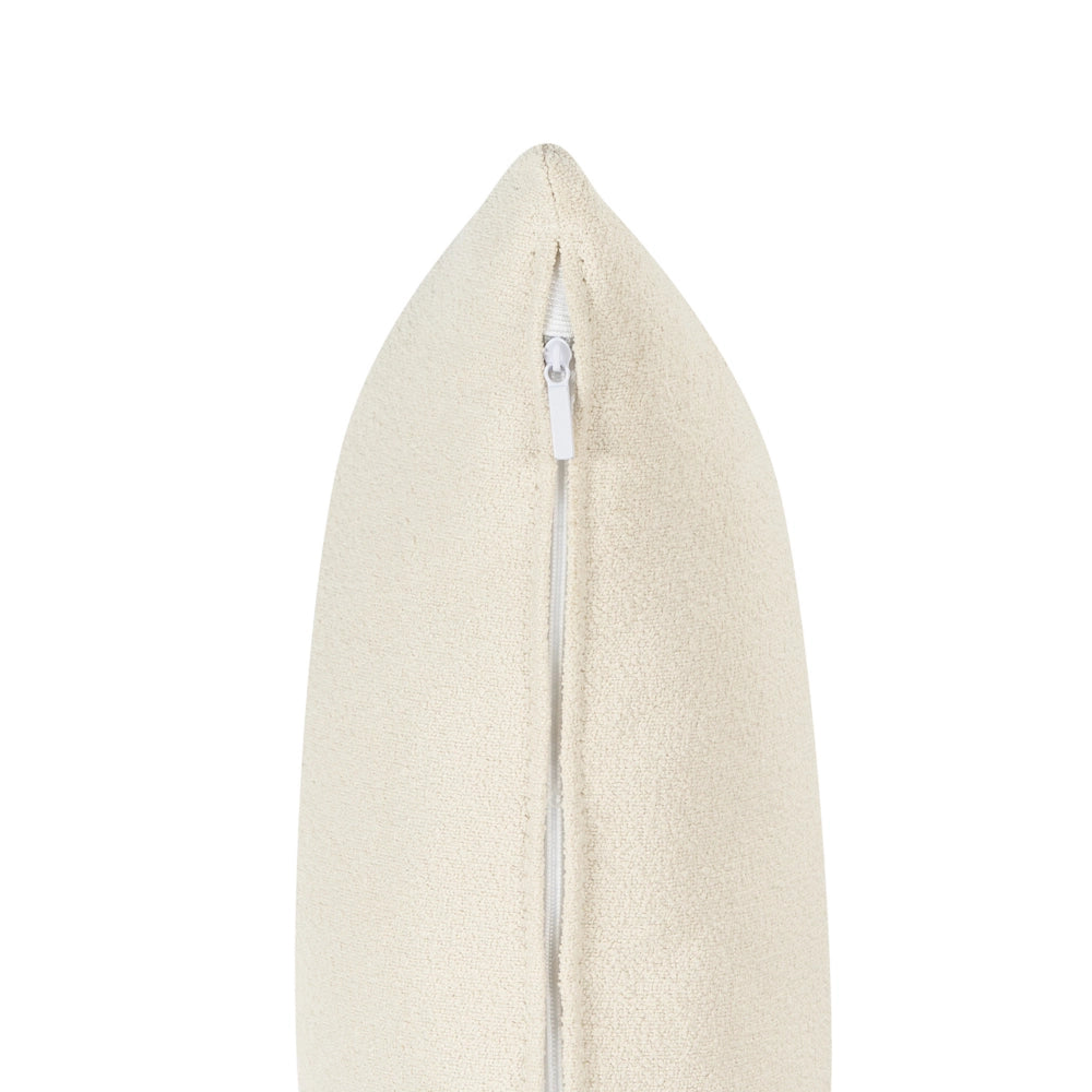 Chaise Lounge Bianco Sinistra in bouclè con cuscini decorativi Gambe in metallo Soggiorno di design moderno