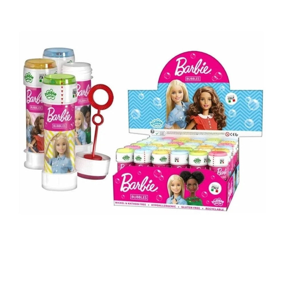 Trade Shop - Bolle Di Sapone Barbie Confezione 36pz Flaconi 60 Ml Per Feste Gioco Bambini 550000 -