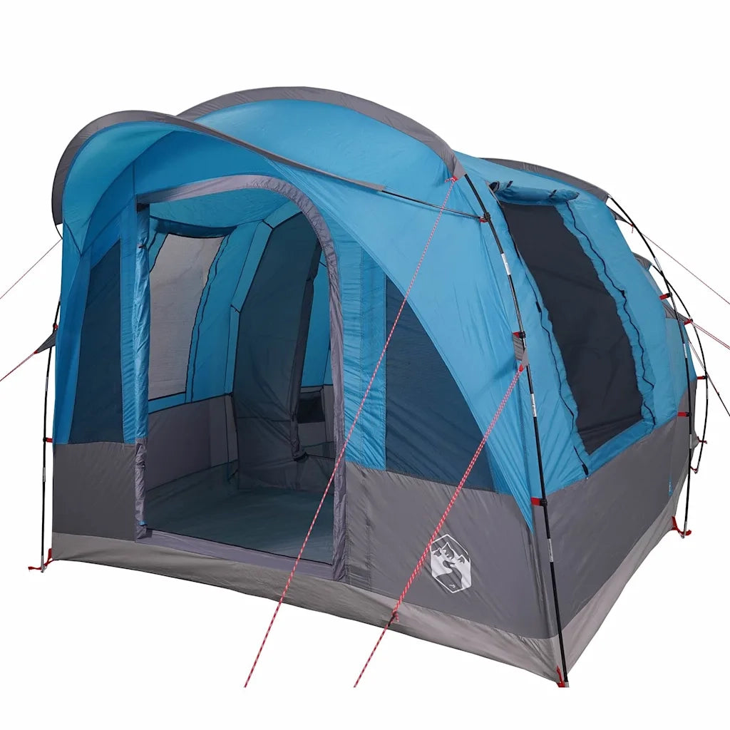 Tenda da Campeggio a Tunnel per 3 Persone-Tenda per Escursionismo Blu Impermeabile 559815