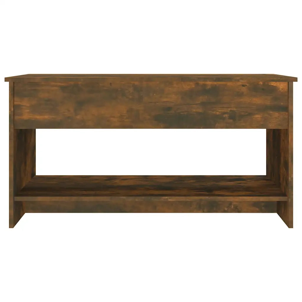 Tavolino da Salotto Rovere Fumo 102x50x52,5cm Legno Multistrato