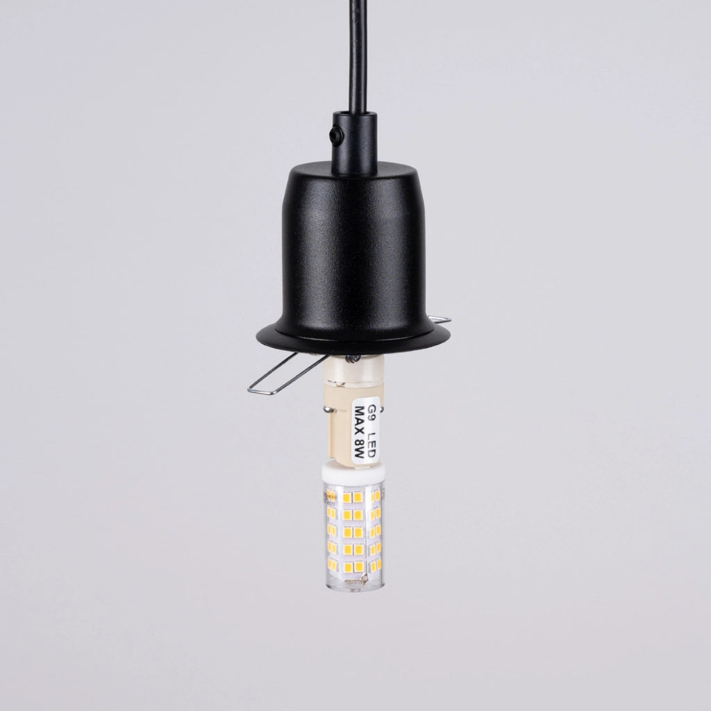 Lampada a sospensione sfera nera TITANO G9 8W Pure Lume