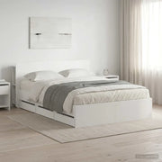 Struttura del letto con stoccaggio e testata Bianco 3433972