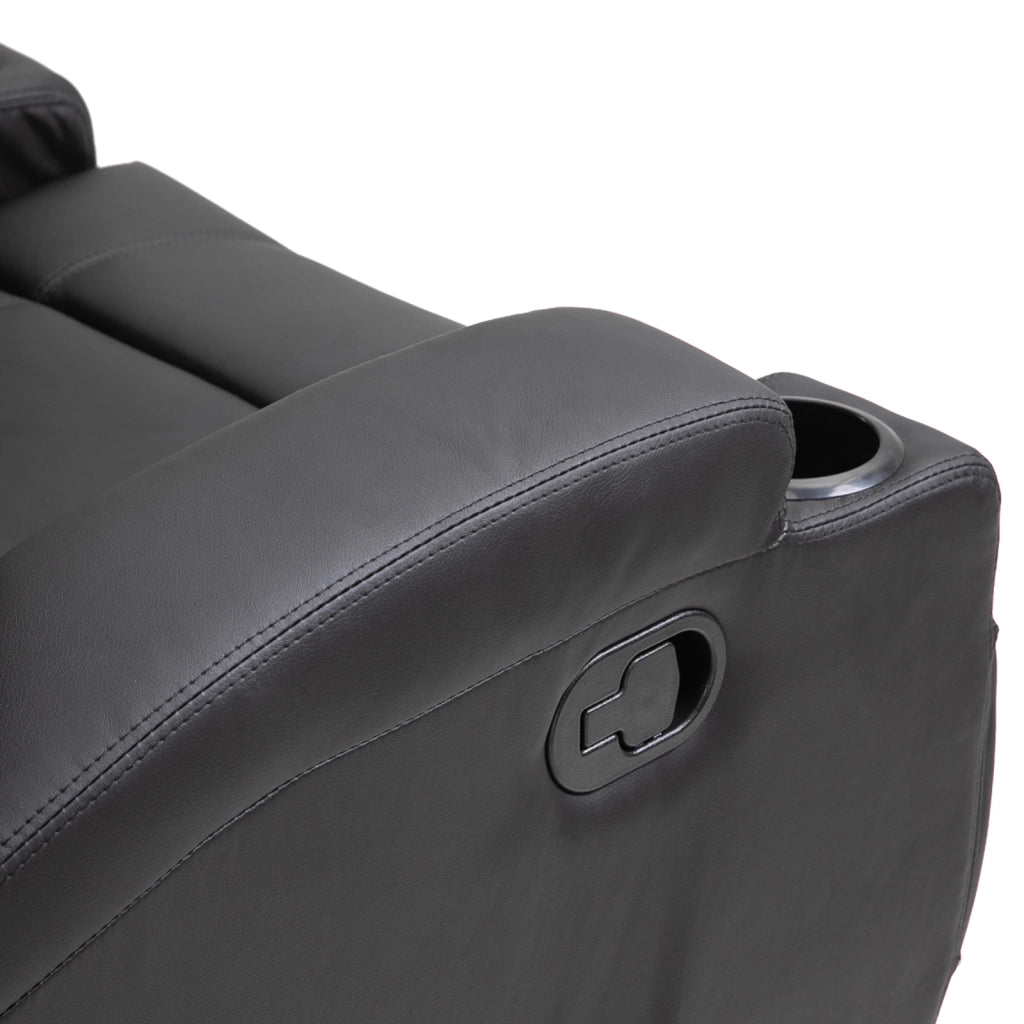 EasyComfort Poltrona Relax Massaggiante con 8 Punti, 5 Modalità e 2 Intensità, Reclinabile con Poggiapiedi e Girevole, 84x92x109cm, Nero