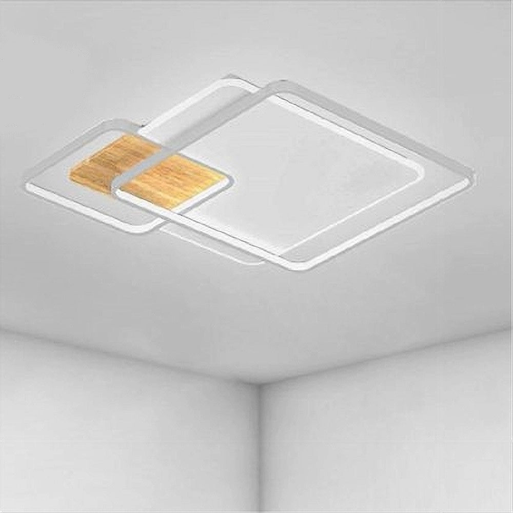 Trade Shop - Plafoniera Led 40w Quadrati Bianco Lampadario Soffitto Moderno Luce Fredda 70869 -
