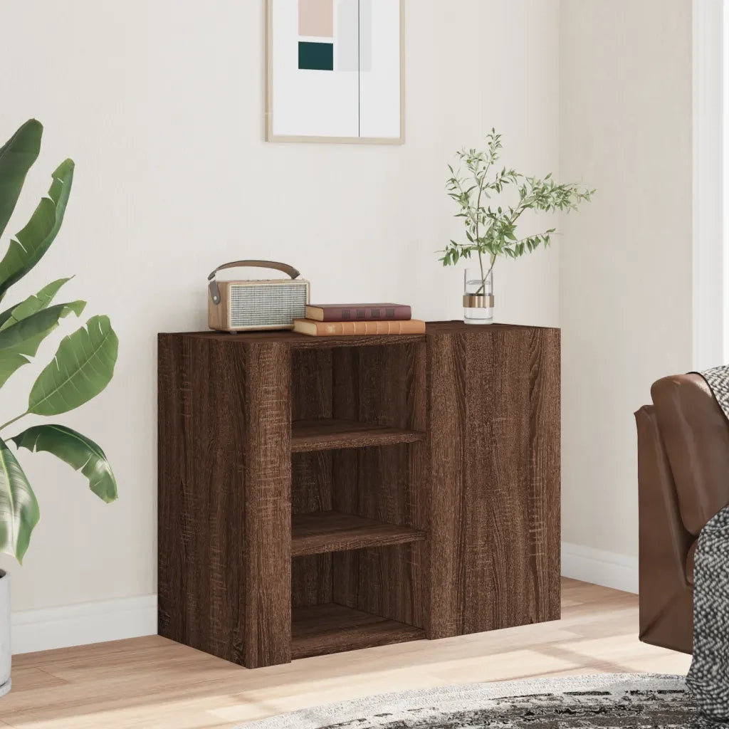 Armadietto a Muro | Mobile a Parete Rovere Marrone 75x35x60 cm in Truciolato
