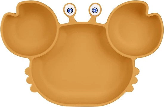 Tavola per Bambini con Comparti - Piatto Antiscivolo con Coperchi ad Adesivo - Allenamento per l'Autoservizio