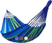 Hangmat per 2 persone 220 x 160 cm lunghezza totale 330 cm capacità di carico 300 kg hangmat di canapa in cotone per giardino interni bambini balcone rosso con asta di sospensione rimovibile