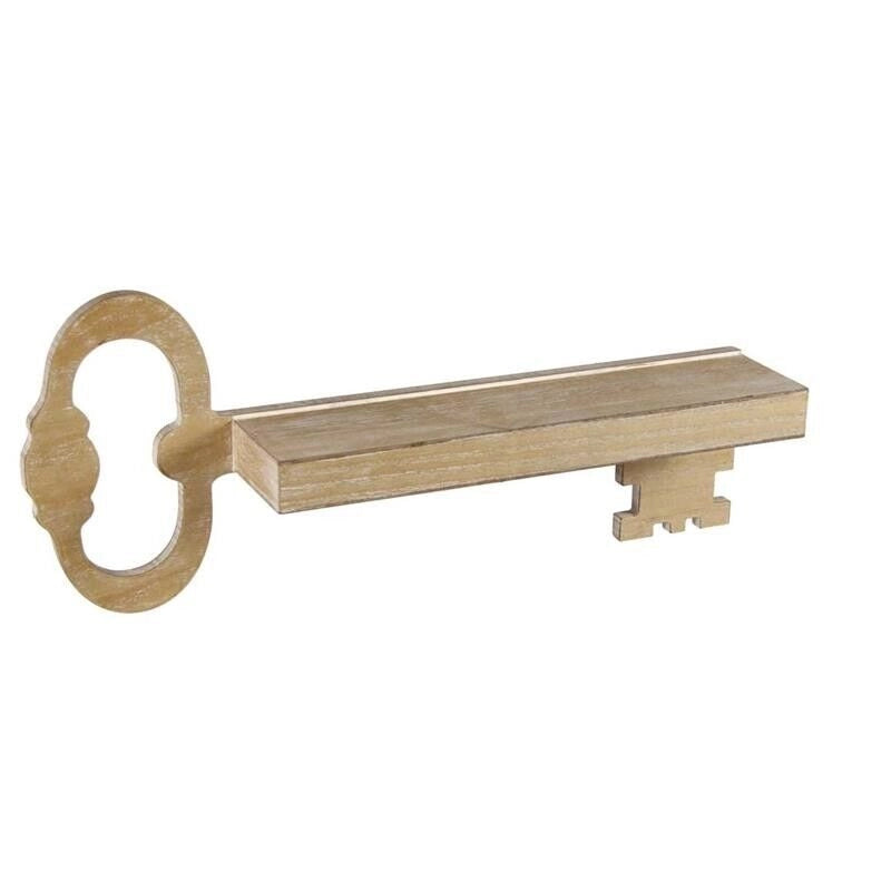 MENSOLA DA PARETE A CHIAVE 56X10X23CM IN LEGNO NATURALE