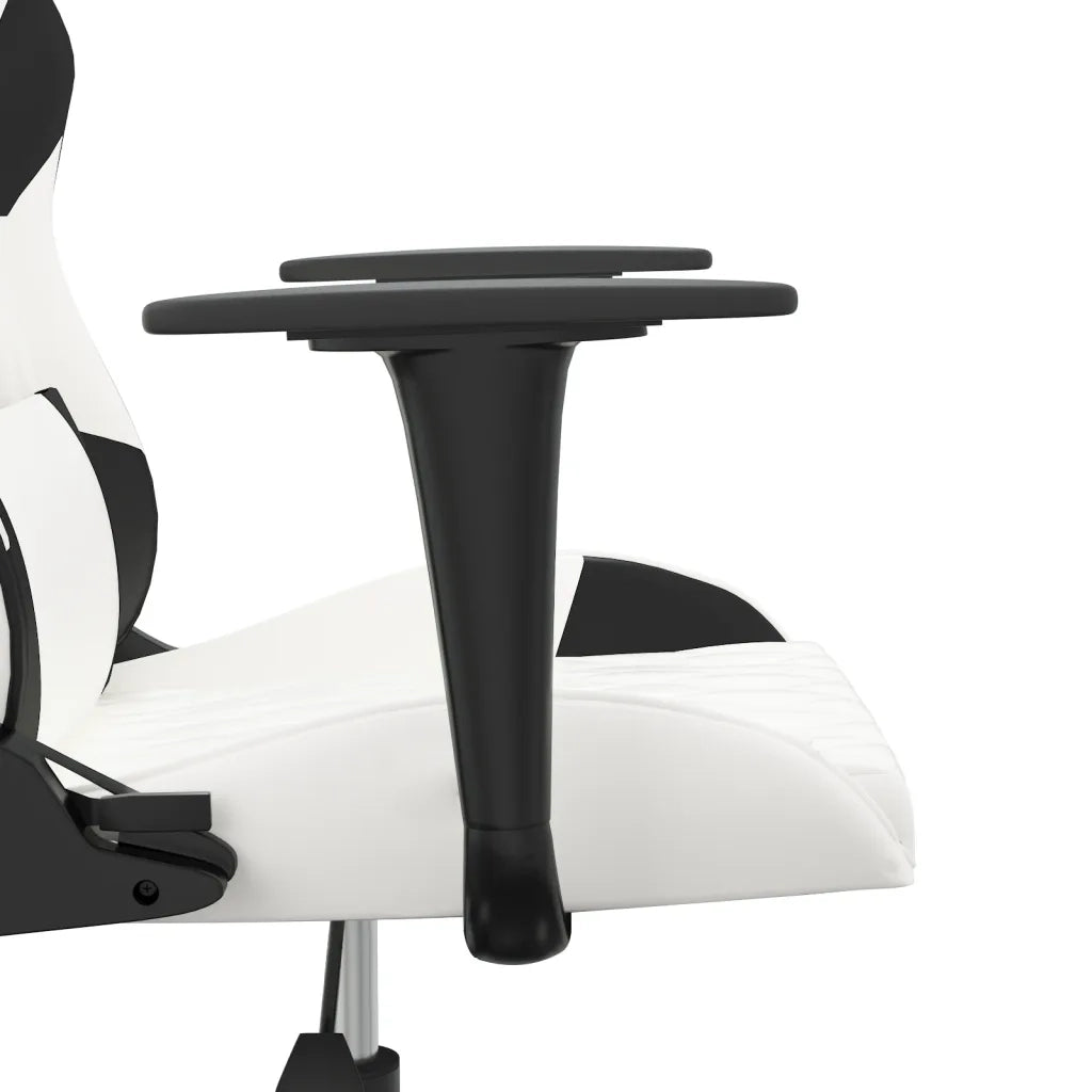 vidaXL Sedia da Gaming Bianco e Nero in Similpelle