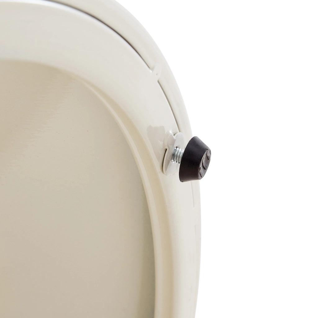 Set di 2 tavolini da salotto con piano in melamina effetto pietra e struttura in metallo crema