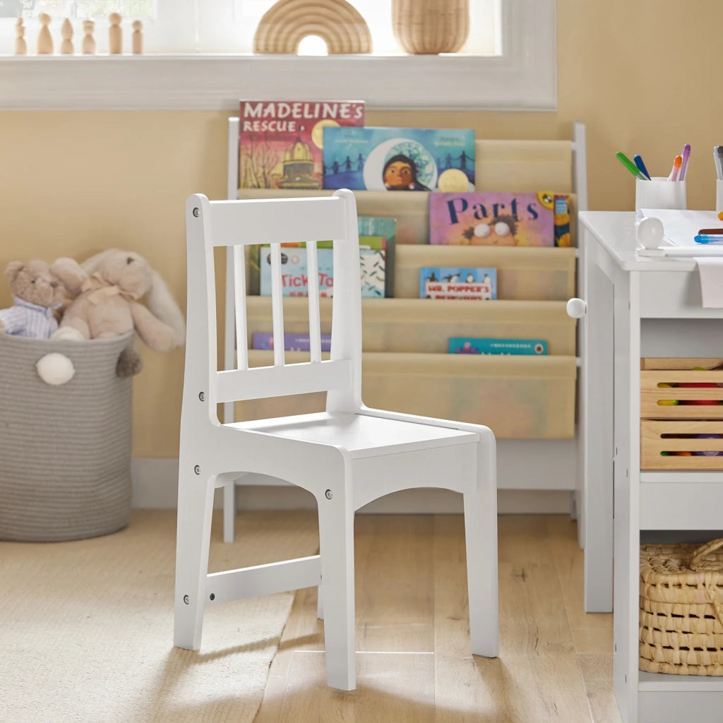 Tavolo Per Bambini Con Una Sedia Set Mobili Per Bambini Tavolo Da Dipingere Per Bambini Bianco KMB60-W