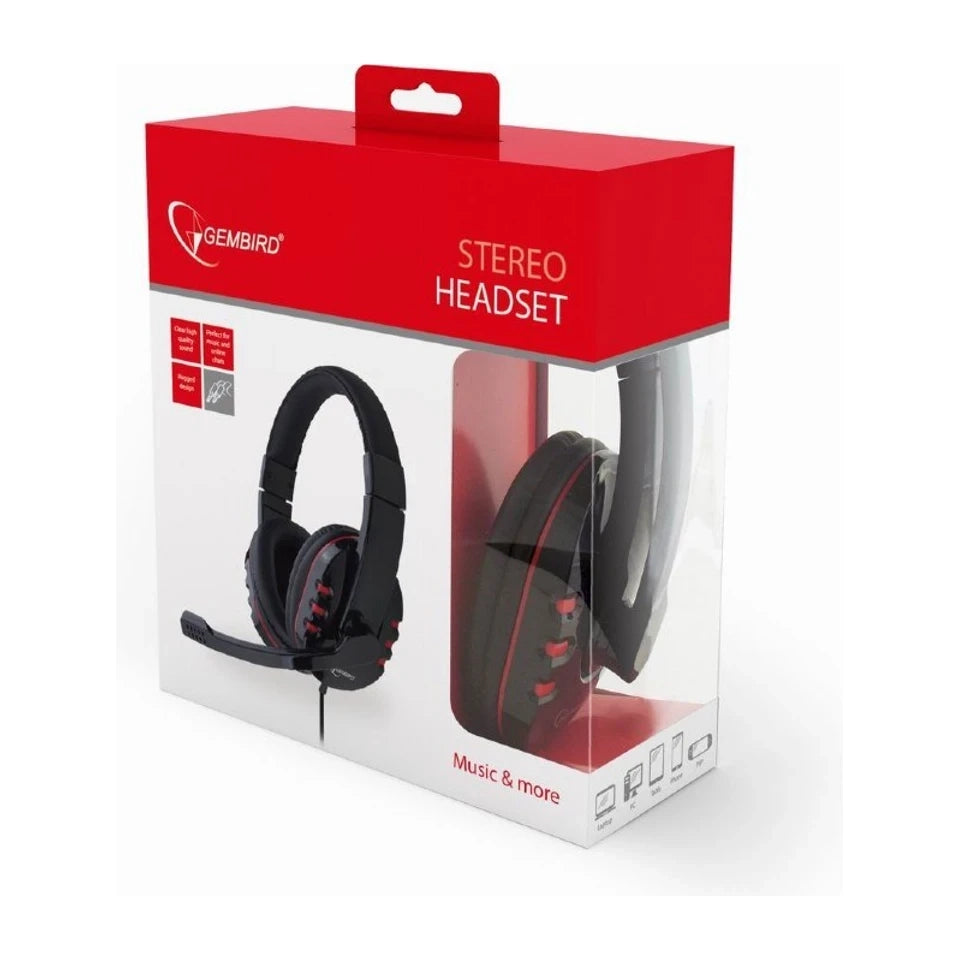 Cuffie/cuffie con filo Gembird GHS-402 a fascia per gaming nere