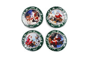 Set 4 Sottobicchieri da Tavola Natalizi Babbo Natale 11 cm