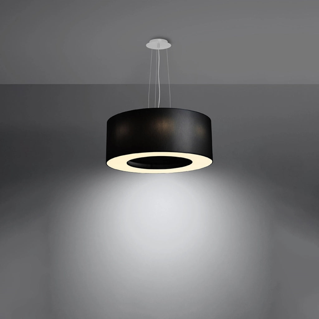 Lampadario SATURNO 50 nero