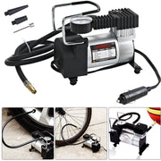 Trade Shop - Mini Compressore Aria Portatile Auto 12v 140psi 3 Connettori Bici Gonfiabili -