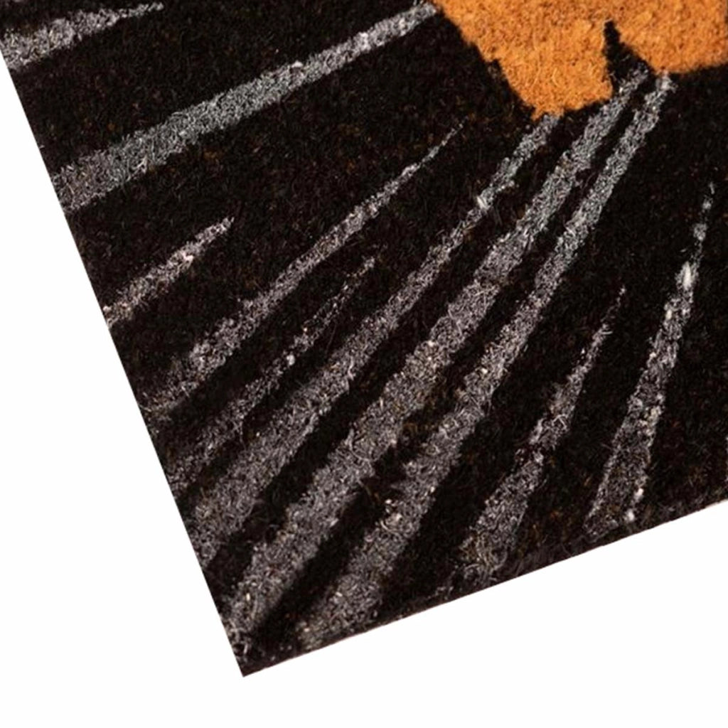 Zerbino Decorativo Motivo Saga Galattica 40x60 cm Antiscivolo Nero / Arancione Star Wars