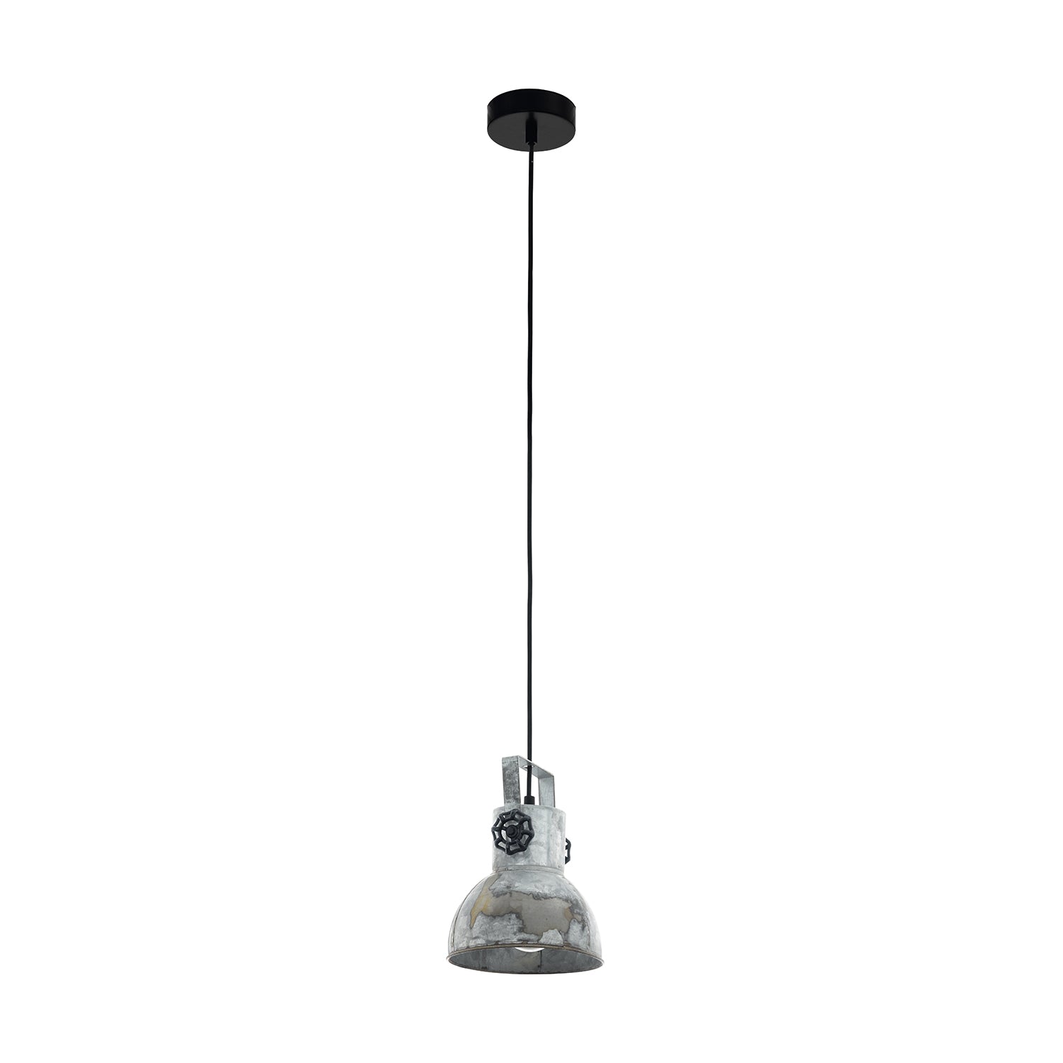 Lampadario A Sospensione Vintage Barnstaple Acciaio Nero 1 Luce E27