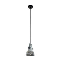 Lampadario A Sospensione Vintage Barnstaple Acciaio Nero 1 Luce E27