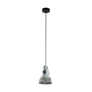 Lampadario A Sospensione Vintage Barnstaple Acciaio Nero 1 Luce E27