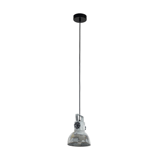 Lampadario A Sospensione Vintage Barnstaple Acciaio Nero 1 Luce E27