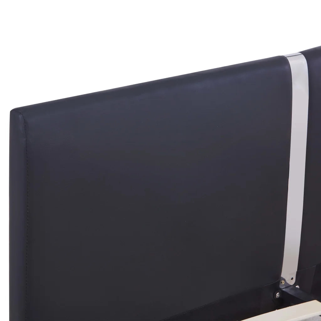 Giroletto senza Materasso-Struttura Letto Nero in Similpelle 120x200 cm