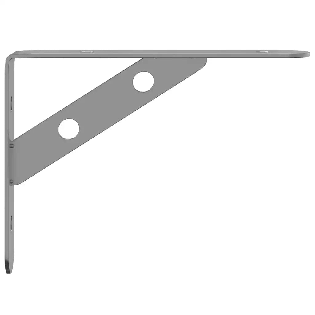 4 pz Staffe per Mensola | Ripiano | Scaffale 15x2,5x11,5 cm in Acciaio Inox Argento