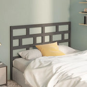 Testiera per Letto Grigia 146x4x100cm in Legno Massello di Pino 814196
