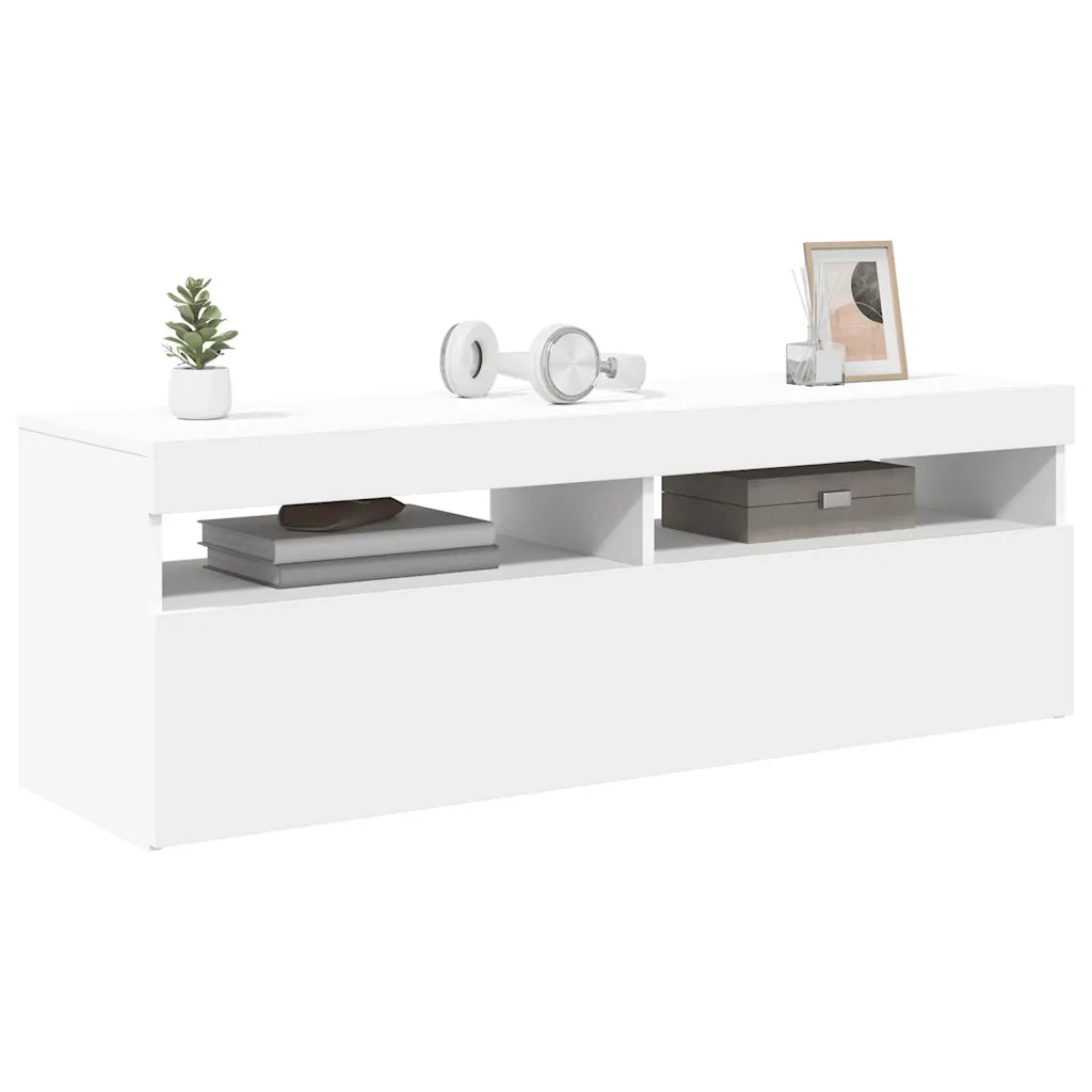 Mobile Porta TV con Luci LED Bianco 120x35x40 cm cod mxl 14122
