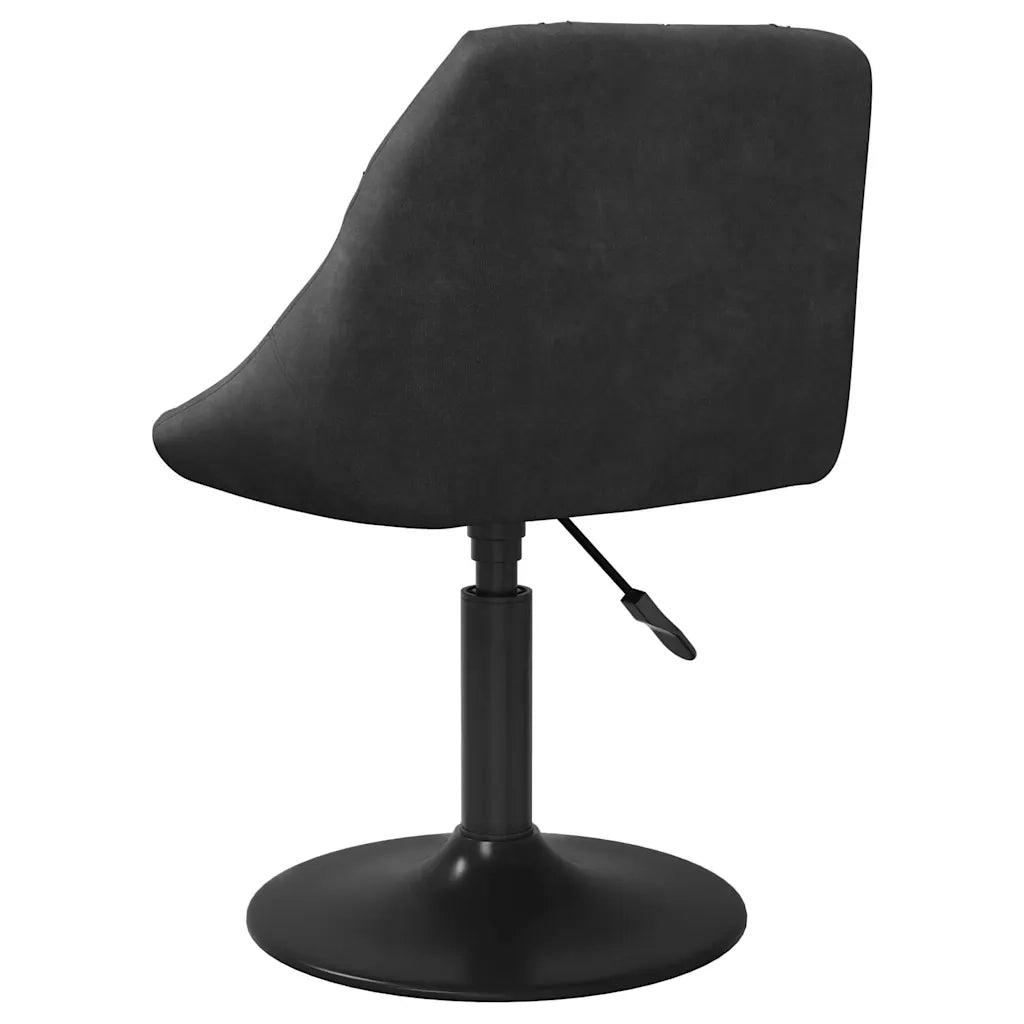 Sedie da Pranzo Girevoli 6 pz Nere in Velluto 3088799