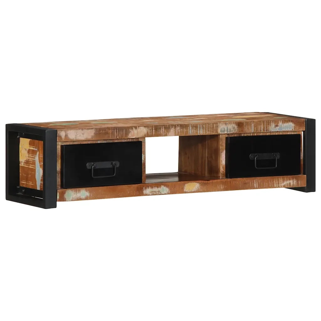 Mobile Porta TV 100x30x25 cm in Legno Massello di Recupero