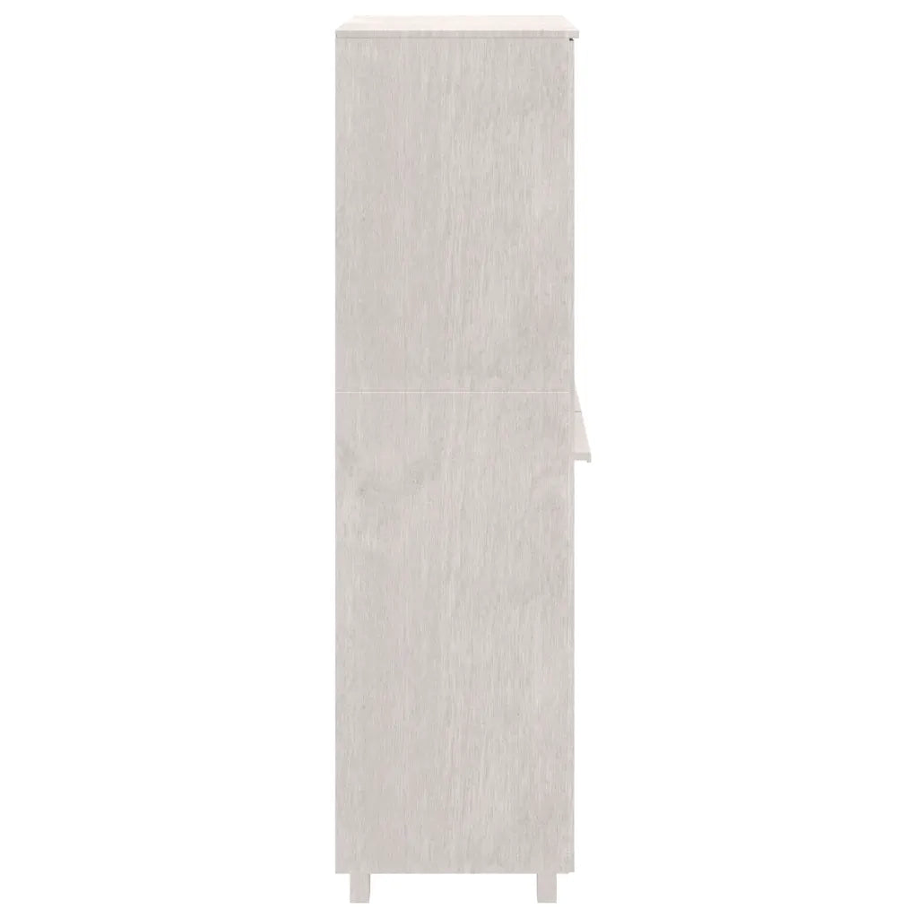 Armadio HAMAR Bianco 89x50x180 cm in Legno Massello di Pino CFW4083468