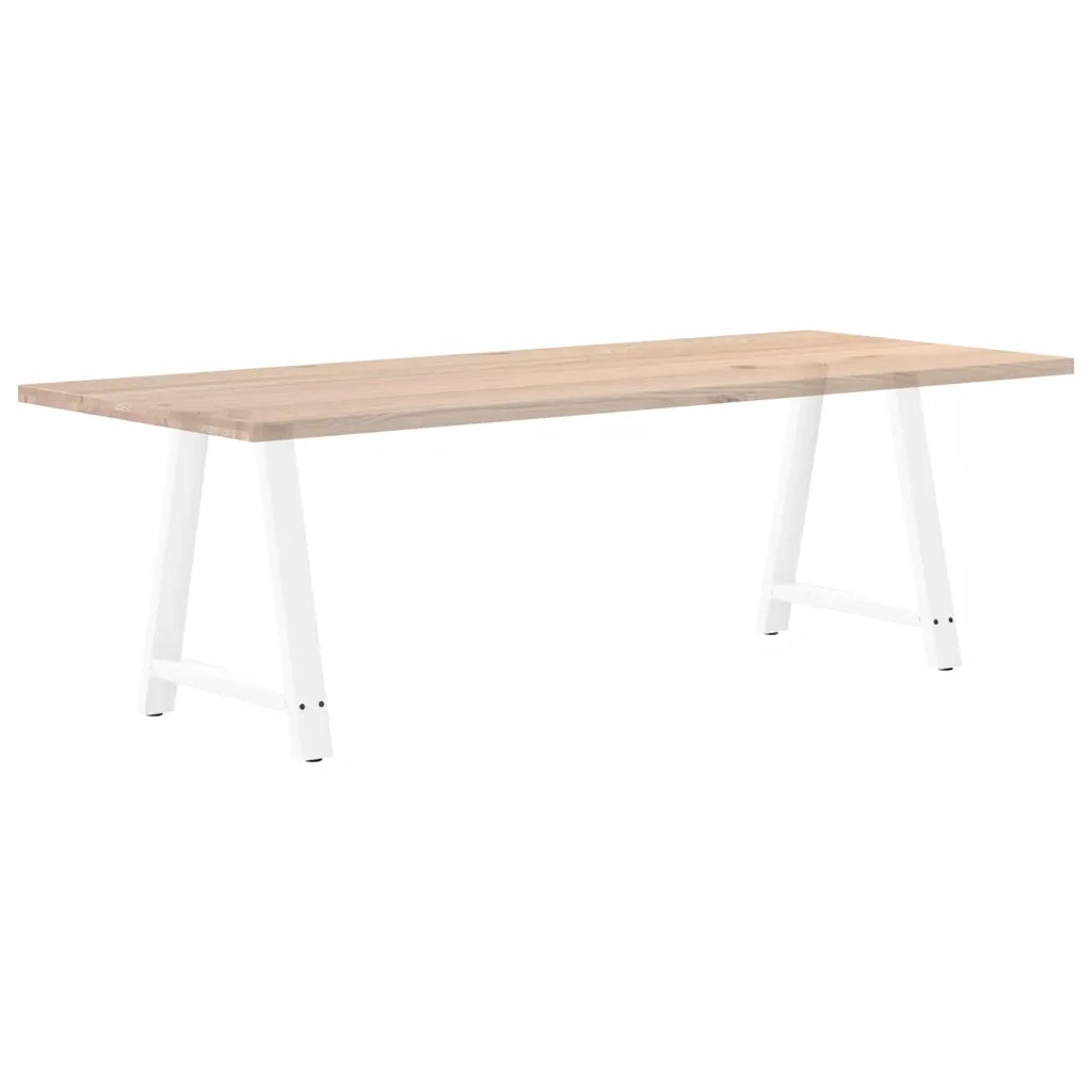 Gambe per tavolo da pranzo a forma di A 2 pz bianche 70x(72-73) cm in acciaio 4012853