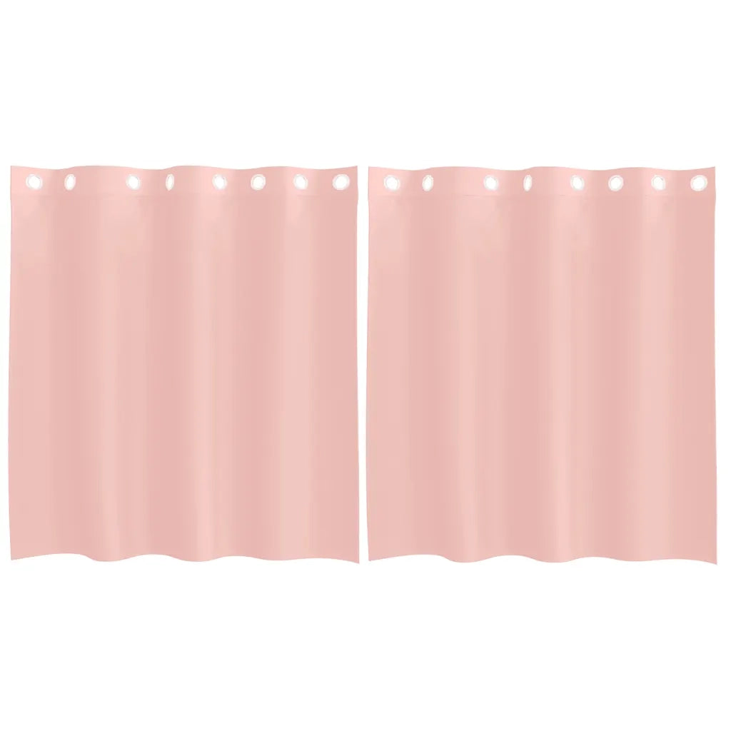 Tende in Voile con Occhielli 2 pz Rosa 140x140 cm