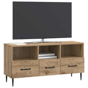 Mobile TV | Armadietto TV | Mobile Porta TV con cassetto Rovere Artigianale 102 x 34,5 x 50 cm
