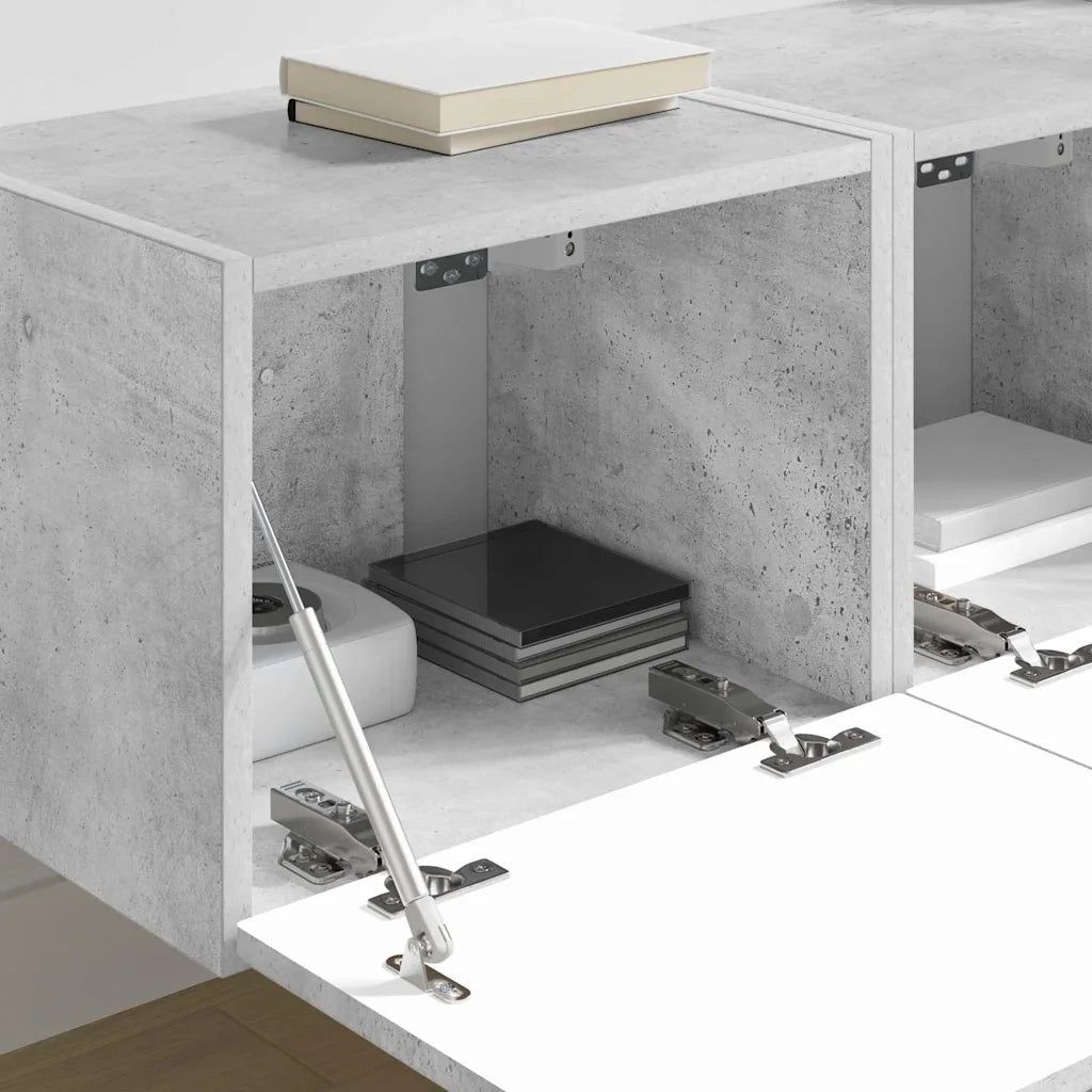 Mobile TV da parete 2 pcs Calcestruzzo 39 x 31 x 29,5 cm