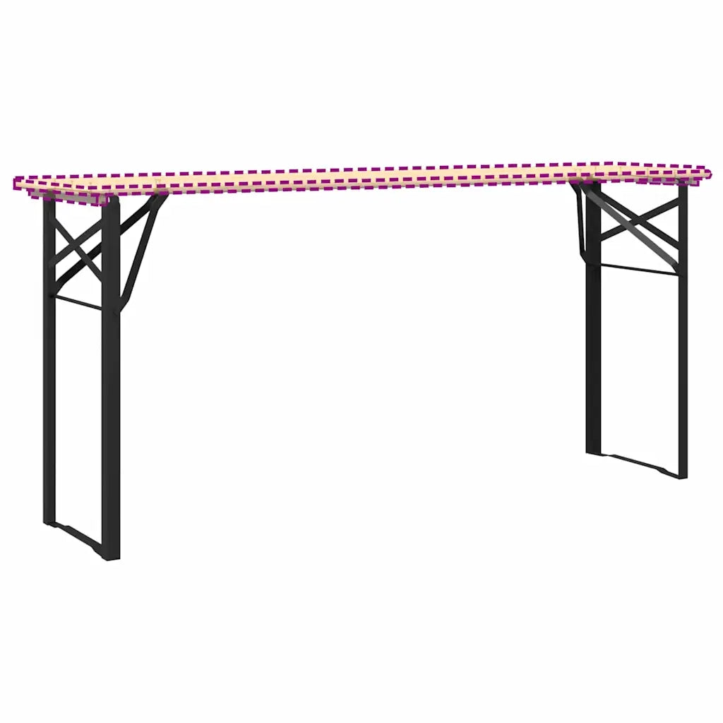 Gamba per Tavolo Birra 2 pcs Nero 39 x 3 x 75 cm 42001776