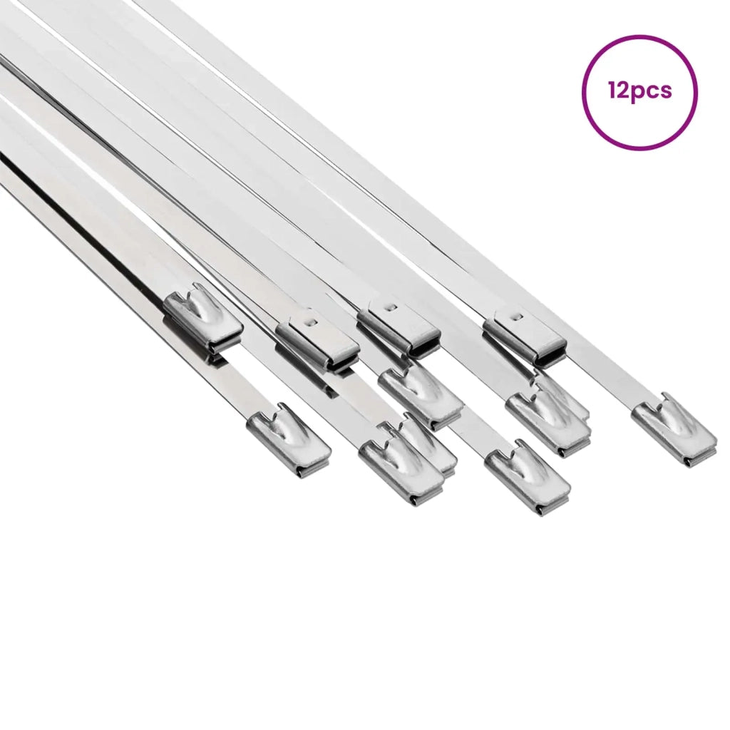Fascetta per Cavi 12 pz 4,6 x 250 mm Argento 42029280