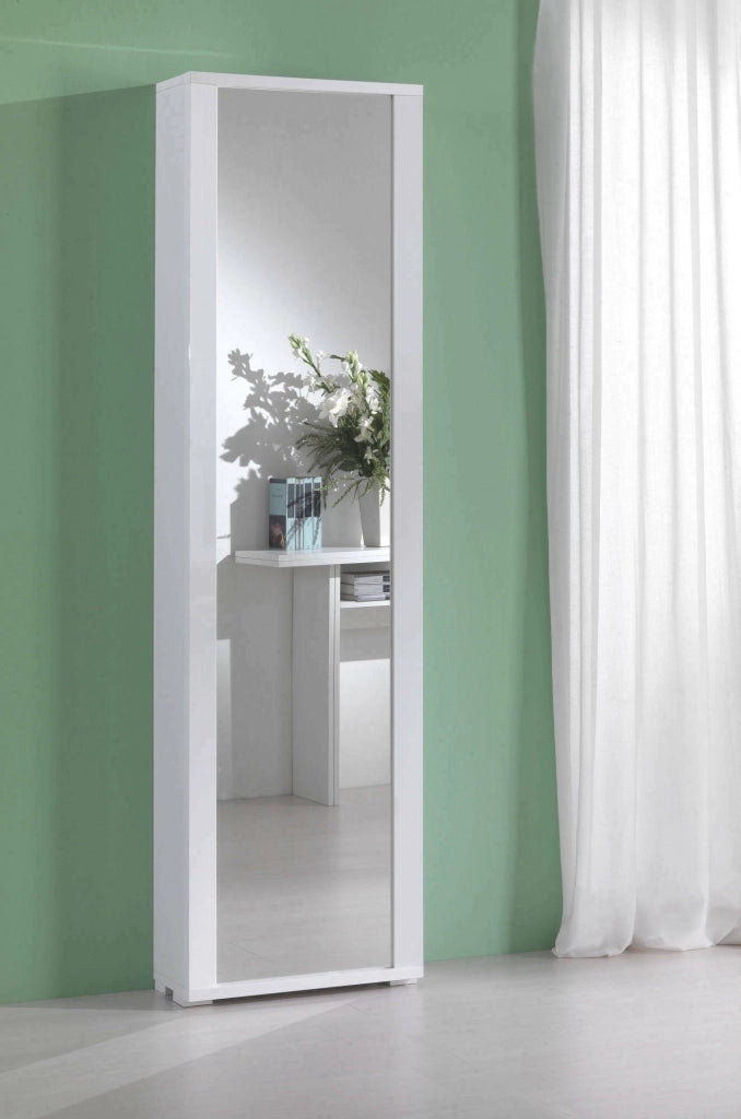 Mobile Portascarpe Asiago, Scarpiera 7 Ripiani Made in Italy, 50x32x182h cm Bianco