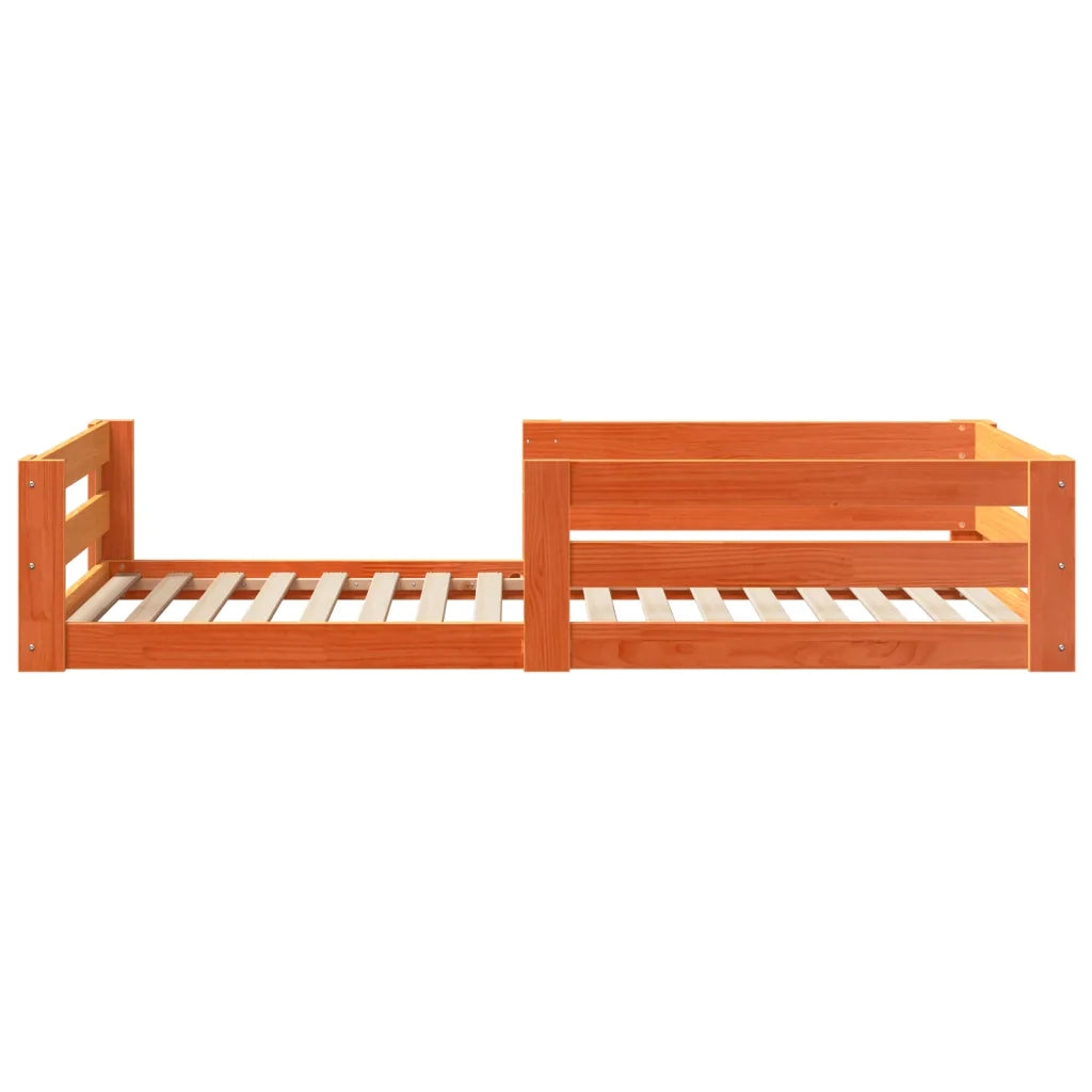 Giroletto senza materasso marrone cera 80x160 cm legno di pino
