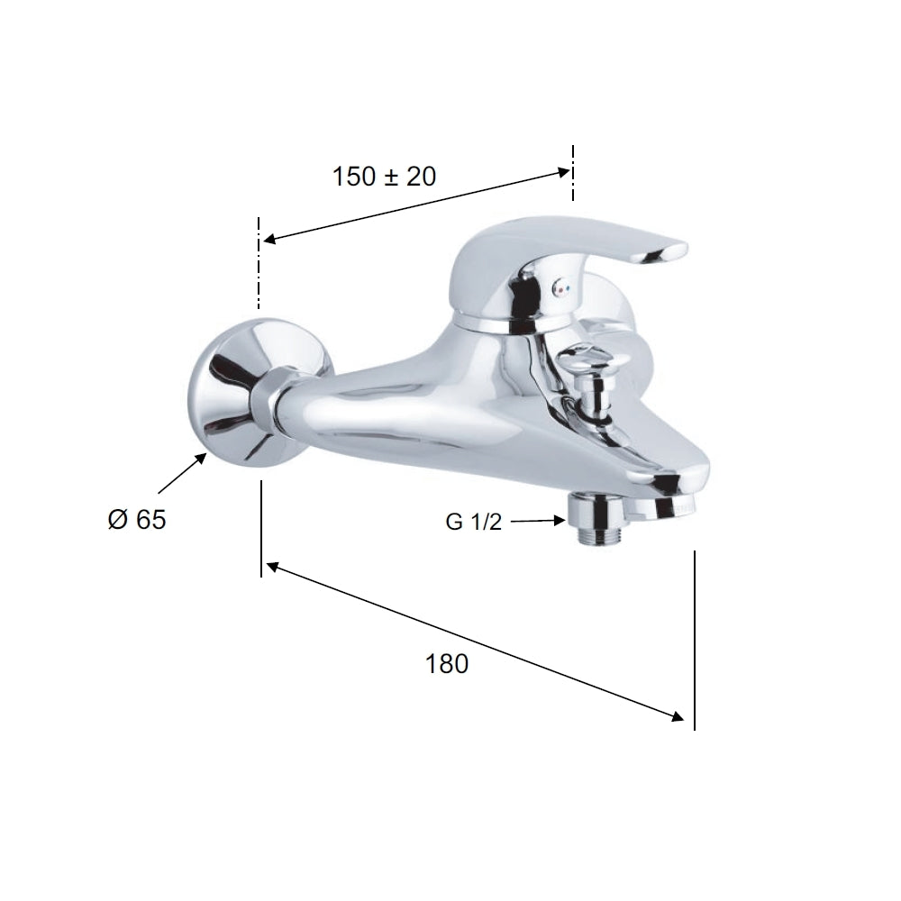 Rubinetto vasca esterno - serie project