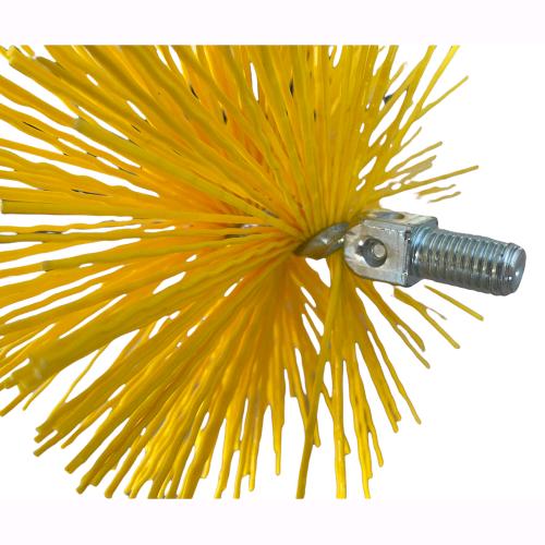 Kit Spazzacamino Pulizia Canne Fumarie 12 Metri con Scovolo in NYLON Ø25 cm con Guanti in OMAGGIO