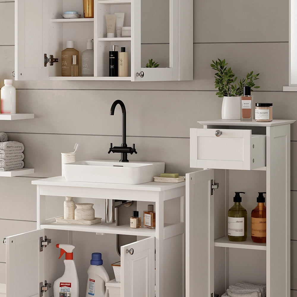 Vicco Set di mobili da bagno Bianco 3 parti