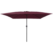 Parasol da Giardino Quadrato 295x245 cm Rosso Bordeaux