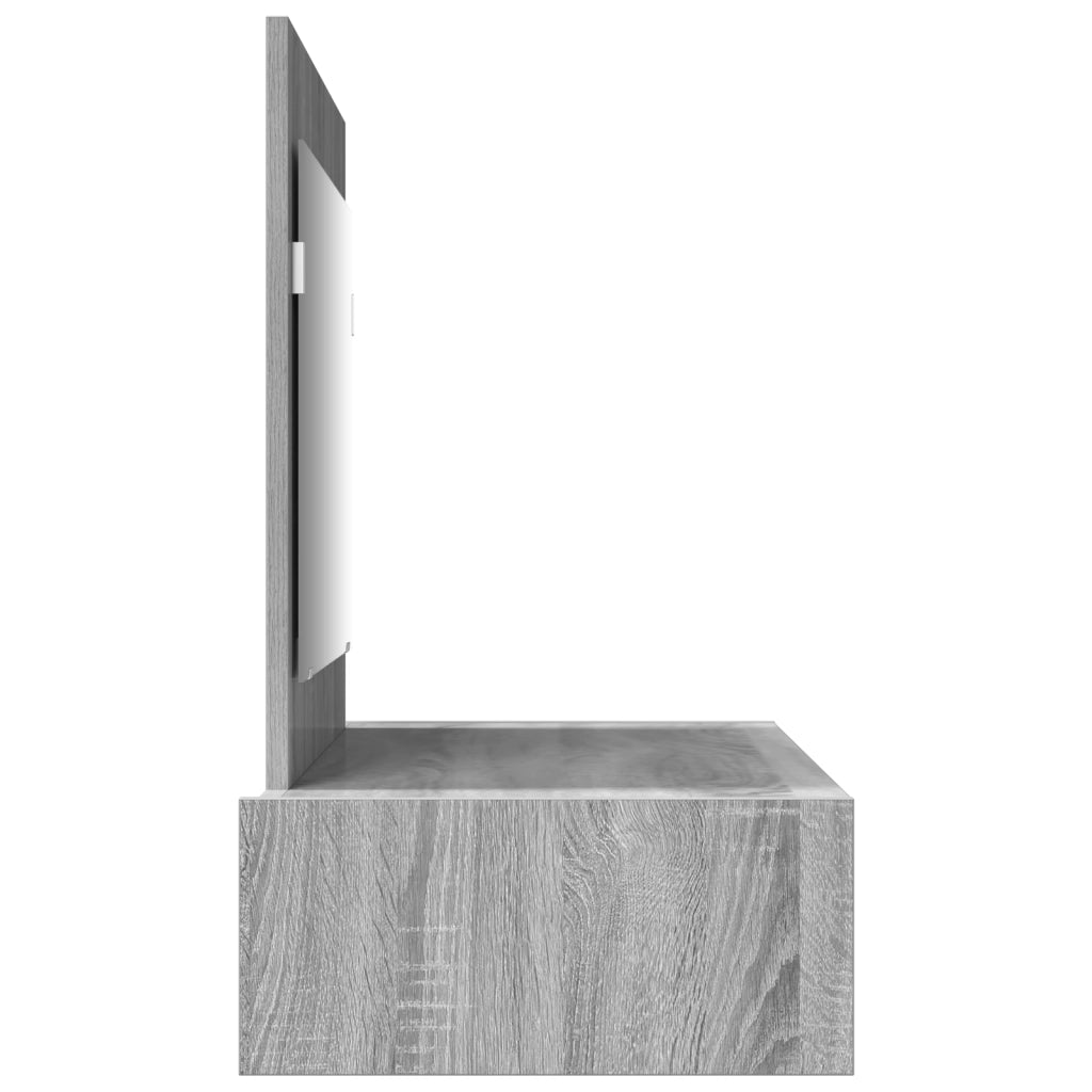 Tavolo da Toeletta Muro-Montato Grigio Sonoma 100x40x70 cm