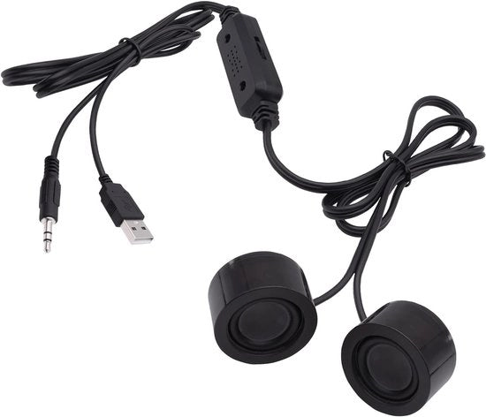 Altoparlante USB Mini per Computer Desktop e Laptop - Jack Stereo 3,5 mm con Regolazione del Volume per MP3 e Telefono - Ideale per Uso Casa e Ufficio