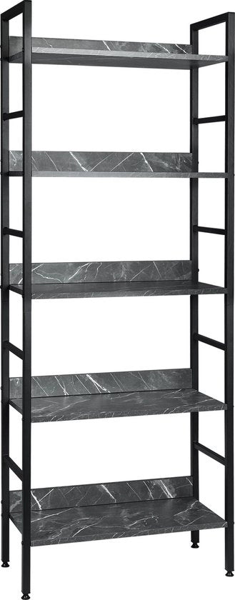 Cassettiere Luxe per Interno - Cassettiere, Librerie, Cassetti - Per Salone, Camera e Cucina - 60x27.5x160 - Look Marmo Nero