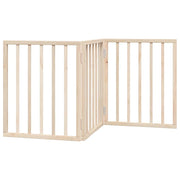 Cancelletto di sicurezza pieghevole per cani a 3 pannelli 150 cm legno di pioppo marrone 02_0023068