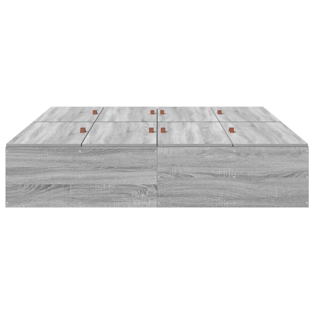 Struttura Letto con Contenitore Grigia Sonoma 150x200 cm