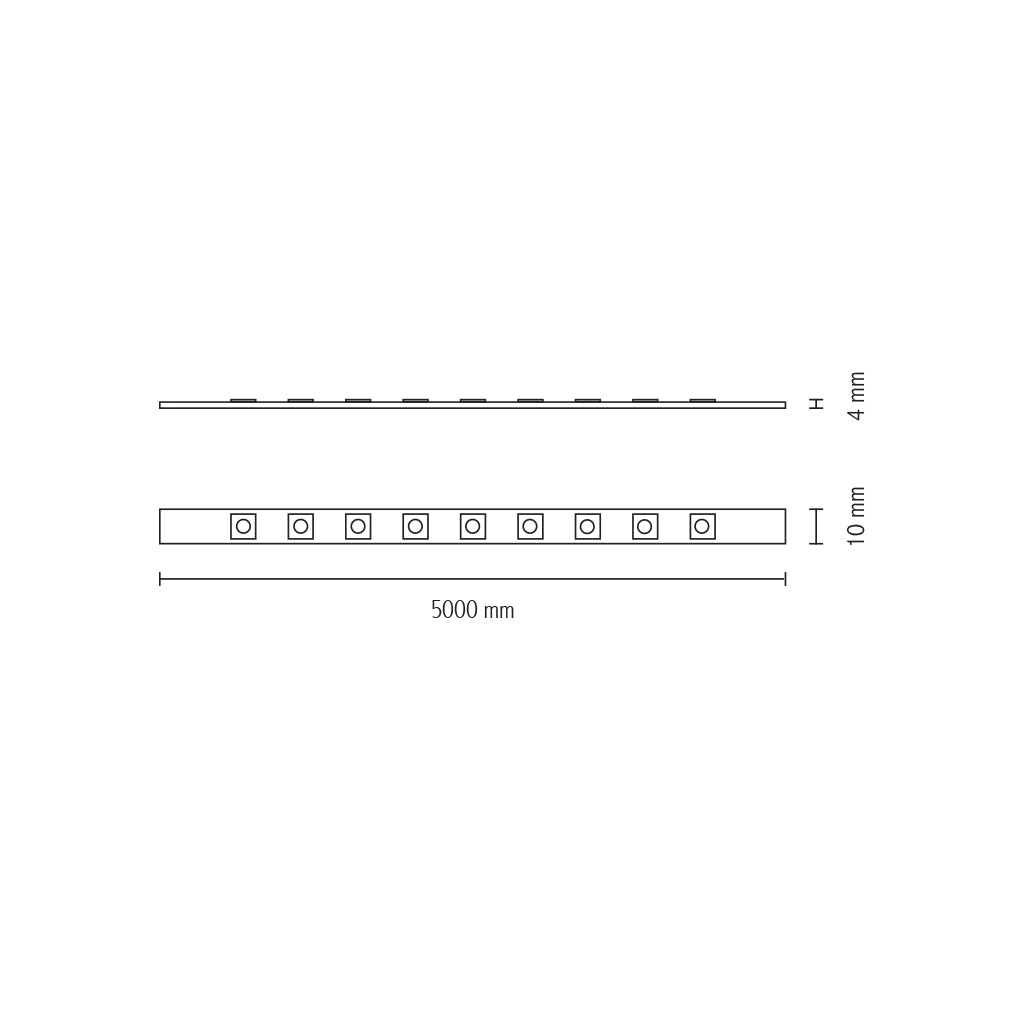 Striscia led 24V ip65 con nuova siliconatura 240 led/mt 45w luce naturale 4000k