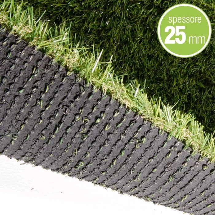 Erba Prato Sintetico Artificiale 25 mm Bernabeu 2x10 mt Tappeto Manto Erboso